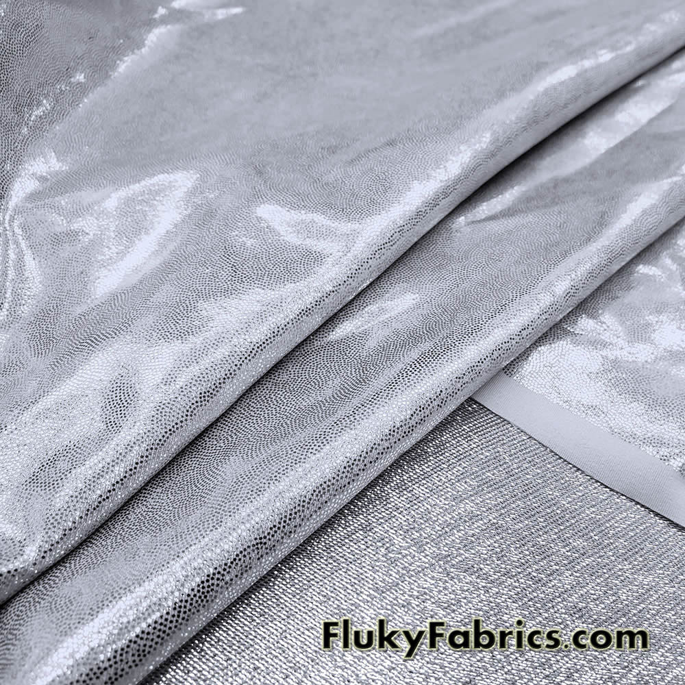 Silver Shiny Mystique 4-Way Stretch Spandex Fabric